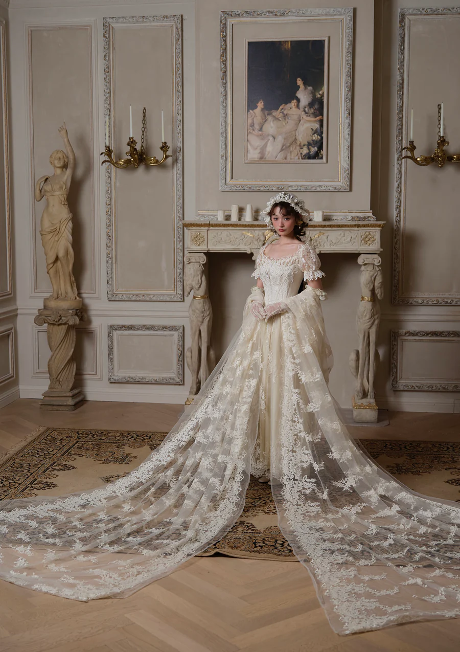 Marie Antoinette Reimagined: The Modern Appeal of the Rococo Ivory Lace Dress
